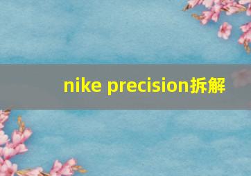 nike precision拆解